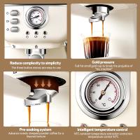 Máquina de café （BLANCO）Espresso de acero inoxidable, vaporizador de leche, Varita de vapor 2 en 1, 1050W, semiautomática, 20 Bar - details 14