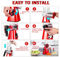 Cortador De Verduras Manual Multifuncional Rondado Giratorio Mandolina Para Patatas Queso Accesorios De Cocina Ecológico Y Resistente Al Desgaste - details 6