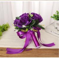 Bouquet De Novia Artificial De Rosa Silken En Blanco Y Champán Para Damas De Honor Y Fiesta De Boda Decoración De Hogar - details 15