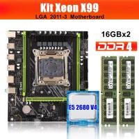 Kit De Combustible Kllisre X99 Placa Base Con CPU Intel Xeon E5 2680 V4 Y Memoria RAM DDR4 32 GB (2PCS 16GB) 2133MHz ECC Para Desktop - details 0