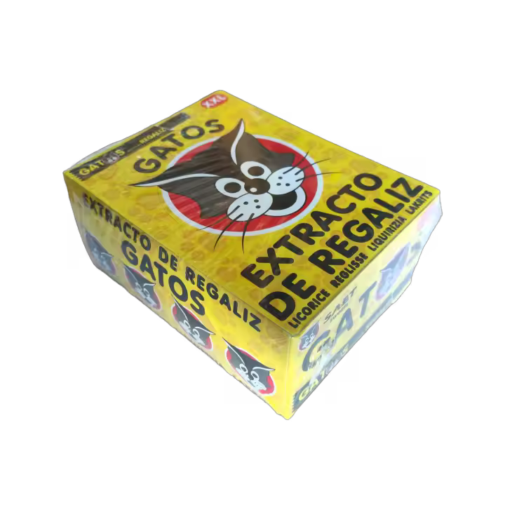 Gatos XXL Regaliz Caja 40 Barritas (440 g) Saet Sweets - 1