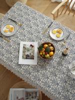 Nueva Teléfono De Mesa De Porcelana Azul Y Blanco Estilo Bohemio Impreso En Algodón Lino Para Mesa Occidental Picnic Fiesta 1PC - details 4