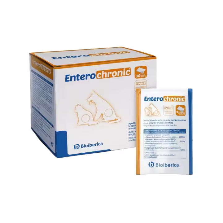 BIOIBERICA - Entero Chronic - Alimento complementario en Sobres para Mantener la Función Intestinal en Perros y Gatos - 1