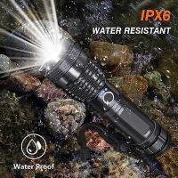 Linterna Táctica De Láser Y LED Blanca 15000 Lumens Zoomable Impermeable Torcha Ajustable Para Camping Y Senderismo Al Aire Libre - details 6