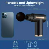 Masajeador Eléctrico De Fascia Portátil Con Pantalla Táctil LED Y 4 Cabezas De Masaje Reemplazables Masajeador De Body Percusión - details 1