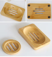 Soporte Para Jabón De Bambú Natural Caja De Drenaje Para Baño Evita La Mildad Bandeja De Madera Para Baño Y Cocina - details 9