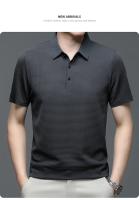 Camisa Polo Para Hombre Verano Manga Corta Seda Helada Fresca Y Transpirable Antisudoración Estilo Casual Negocios - details 24