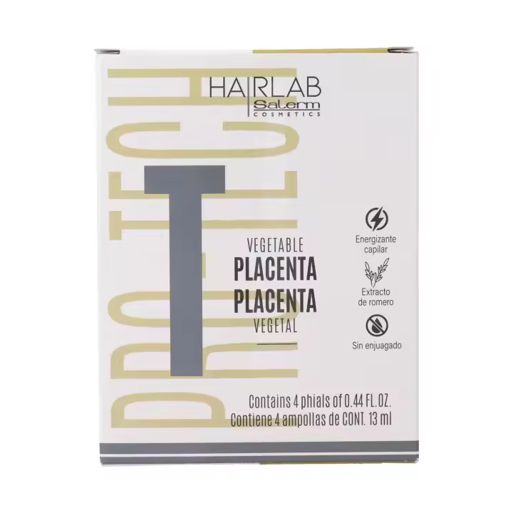 Salerm ampollas reestructurante placenta natural 4x13 ml, fortalece el crecimiento del cabello y previene los procesos de caída potenciando la vitalidad del bulbo con este tratamiento en ampollas. - 1