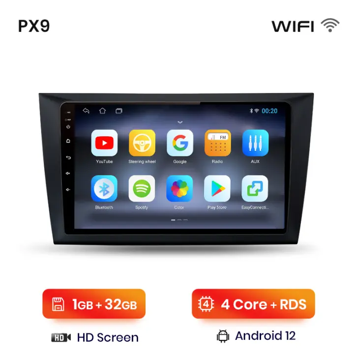AWESAFE inalámbrico CarPlay Android Auto Radio para VW Volkswagen GOLF 6 2008 2009 2010 2011 2012 2013 2014 2015 2016 coche reproductor multimedia GPS 2 din autoradio volante controles RDS Bluetooth - 1