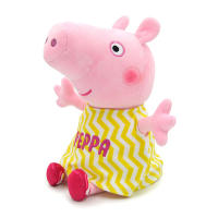 Muñeco De Peluche Peppa Pig Familiar Bordado Con Letras George 30cm Relleno De Algodón PP Juguetes Para Niños Regalos De Cumpleaños Y Navidad - details 1