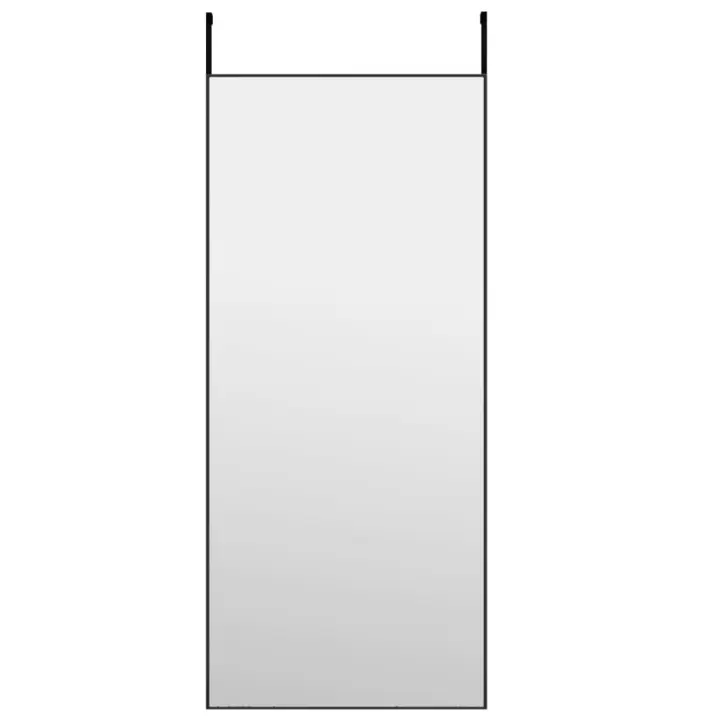 Espejo de Puerta Cristal y Aluminio Negro 40x100 cm, Espejo de maquillaje - 1