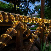 Cadena De Luces Solares De 100LED Con Hilo De Cobre Impermeable Para Jardín Decorativo Luz LED Caliente Para Exterior 2024 - details 1