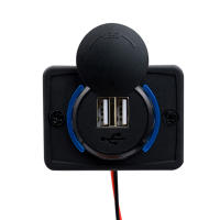 Enchufe Universal Para Coche 12-24V 3.1A Dual USB Cargador Accesorio De Salida De Energía Para Camper Caravana RV Autobús Barco - details 12