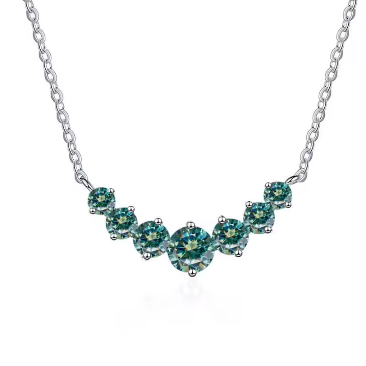 Collar Colgante De Moissanite De 2.8 Carats Para Mujer Joyería Fina De Boda Plata Esterlina 925 Con Certificados Estilo Clásico - 1