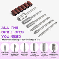 Taladro De Uñas Profesional 45000RPM Con Modo Pausa Máquina De Manicura Eléctrica Para Esmalte De Gel Y Salón De Belleza Accesorios De Taladro De Uñas - details 10