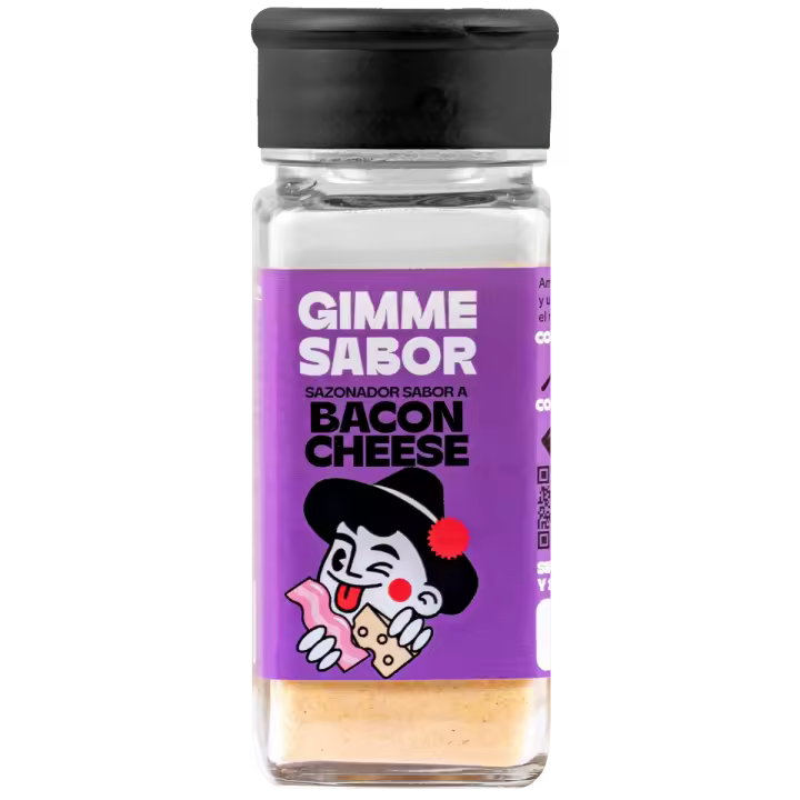 GIMME SABOR Sazonador vegetal sabor BACON Y QUESO, Sin glutamato ni alérgenos - 1
