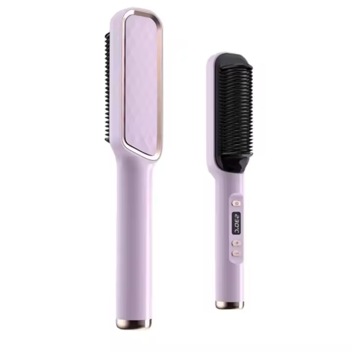 Cecodadi-Cuchillo alisador Profesional, calentamiento Automático, Cuchillo Cerámica, 45 vatios, Alisa or Riza en 3-5 minutos, para Seco Cabello, 220 voltios (Color: Morado) - 1