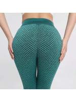 Pantalones De Yoga Para Mujeres Cintura Alta Moldeadora Jacquard De Mantequilla De Palmera Pantalones Deportivos De Pierna Larga Sin Bolsillos - details 11