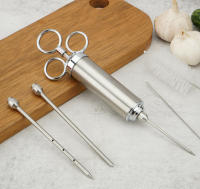 Juego De 7 Syringes De Acero Inoxidable 304 Para Asado Y Aromatización De Pollo Y Pavo Herramienta De Inyección Para Carne - details 8