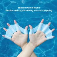 Silicona Aletas De Natación Para Niños Y Adultos Dedos Flexibles Como Patas De Pato Entrenador De Natación Libre Manos Y Piernas - details 0