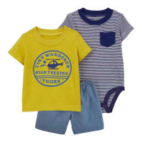 Nueva ropa infantil de verano para niños, bebés y niños pequeños, pantalones cortos de manga corta, camisetas, trajes de tres piezas. - details 20