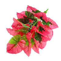 Arbusto Artificial De Hojas Rojas JESOKIN Decoración De Flores Falsas Para Hogar Oficina Fiesta Boda Simulación De Bonsái En Maceta - details 8
