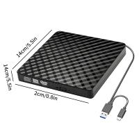 2en1 Lector Y Grabador Externo De DVD RW CD Para Laptop USB3.0 Tipo C Disco Óptico Portátil Alta Velocidad Compatible Con PC - details 6