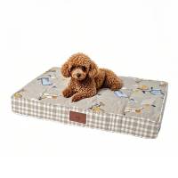 Colchoneta para perros, jaula para perros, cama cálida para perros medianos y pequeños, funda extraíble, cama de felpa lavable a máquina, 110 x 80 x 8 cm - details 0