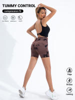 Shorts De Yoga Para Mujer Cintura Alta Sin Costuras Tie-Dye Elásticos Altos Transpirables Leggings De Gimnasio - details 28