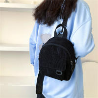 Mochila Mini Para Mujer De Cordón Sólido Y Estilo Casual Gran Capacidad Duradera Para Viajes Y Escuela Con Cierre De Cremallera - details 5