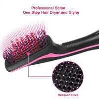 Peine Secador De Pelo Profesional En Un Paso Voluminizador Y Rizado Para Mujeres Con Cepillo De Aire Y Almohadilla Caliente Portabilidad Sin Mango Plegable Potencia Máxima De 1000W Dual Voltage - details 2