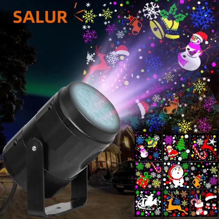 Proyector De Navidad LED Con 16 Patrones Luz De Fiestas Para Jardín Halloween Decoraciones De Vacaciones Proyector De Luces De Navidad - 1