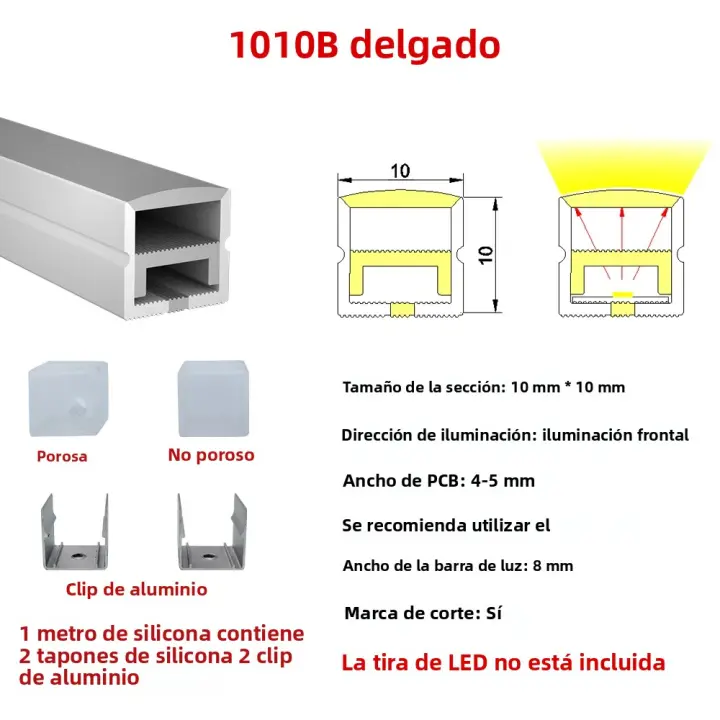 Tubo De Silicona Neón Flexible 1-5m LED Perfil Inmersión Impermeable IP67 Luz De Fita Decorativa Exterior Cinta LED Línea Continua - 1