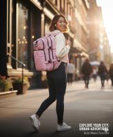 Mochila Táctica de Alta Capacidad 50L en Color Rosa para Mujer con Compartimentos y Panel Transpirable - Generica - details 3