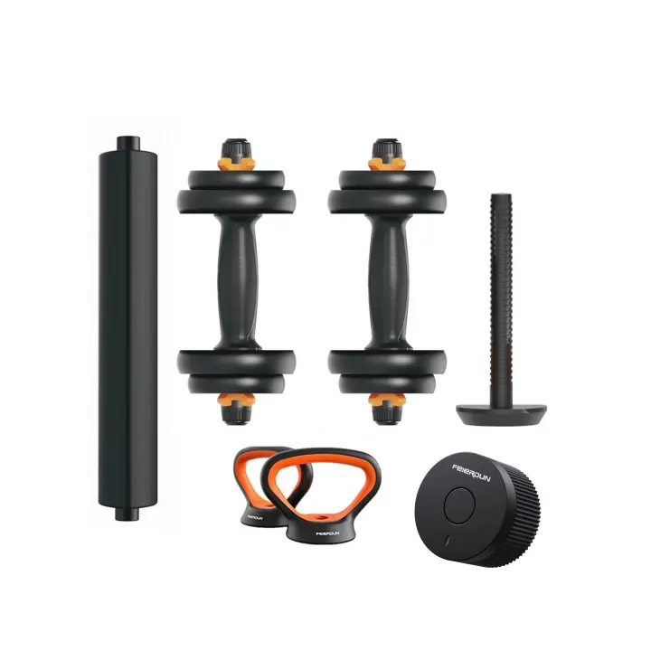 Kit de pesas conectadas V2 10Kg Xiaomi Fed: mancuernas (pesos + barras) + barra + pesa rusa + sensor - 1