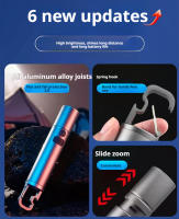 Lámpara De Mano Multifuncional Recargable USB Con Lente Zoom Telescópico Luz Blanca Laser De Alta Potencia Para Exteriores Resistente Al Agua Con Batería De Aluminio - details 3