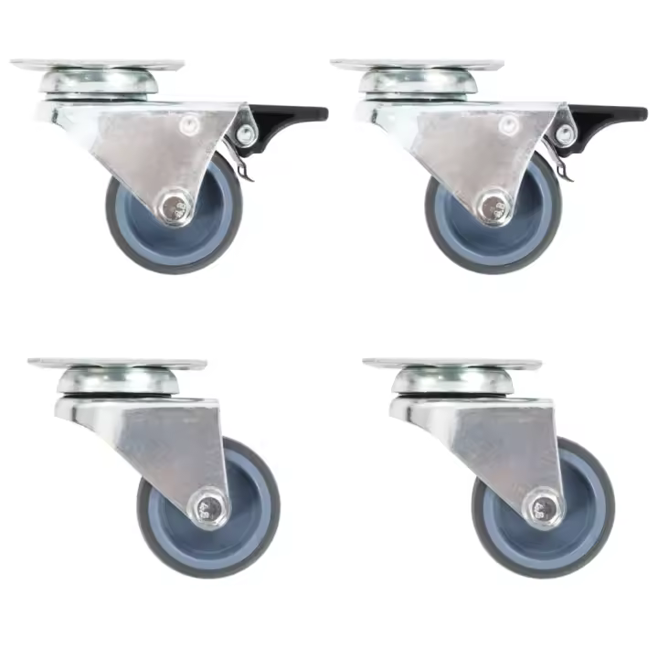 vidaXL Ruedas Dobles Giratorias Diámetro 50mm Manipulación de Materiales Cantidad 4 unidades,  8 unidades,  12 unidades y mas - 1
