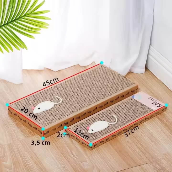 Juguete Para Gatos Placa De Cartón Corrugado Para Masticar Y Afilar Uñas Interactivo Protege Muebles Juguete Para Gatos - 1