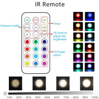 Luces LED Para Gabinete Con Control Remoto RGB Cambio De Color Sin Cable Para Cocina Dormitorio Armario Contador Luz Nocturna - details 1