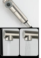 Grifo negro extraíble para fregadero de cocina, mezclador de agua fría y caliente de acero inoxidable, boquilla de pulverización, 2 modos, Flexible - details 7