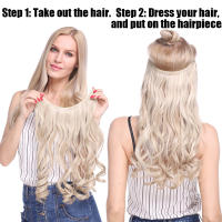 Extensiones De Cabello Sintético BENEHAIR Sin Clip Invisibles Faja De Cabello Invisible Para Mujeres Extensiones De Hairpieces Falsa Cabello Textura Wavy Color Puro Longitud 20 Pulgadas - details 13