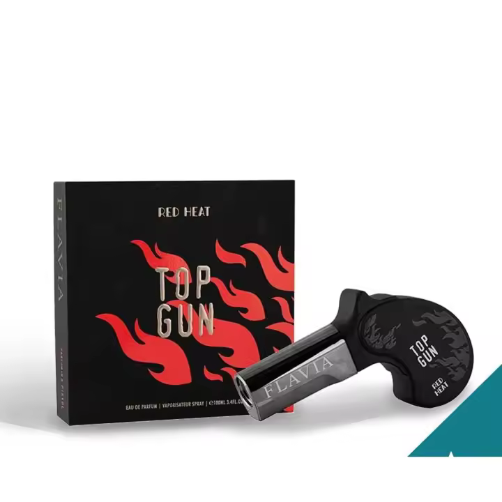 Perfume árabe de hombre FLAVIA Top Gun Red Heat 100ml,Fragancia masculina amaderada, cítrica, duradera, Colonia de hombre lujosa, oriental - 1