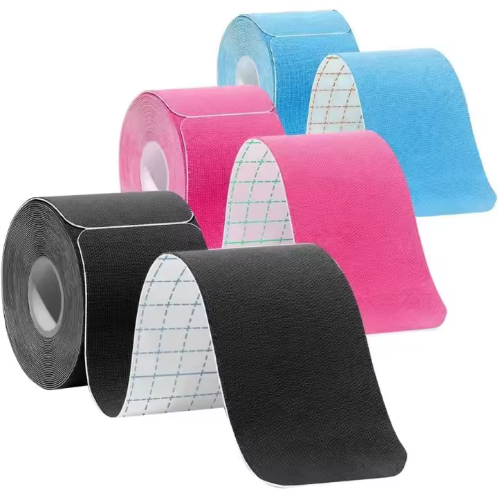 (3 Rollos, 5 m x 5 cm), Relámpago, Alivio del color muscular. Sin látex, resistente al Agua (colores surtidos). - 1
