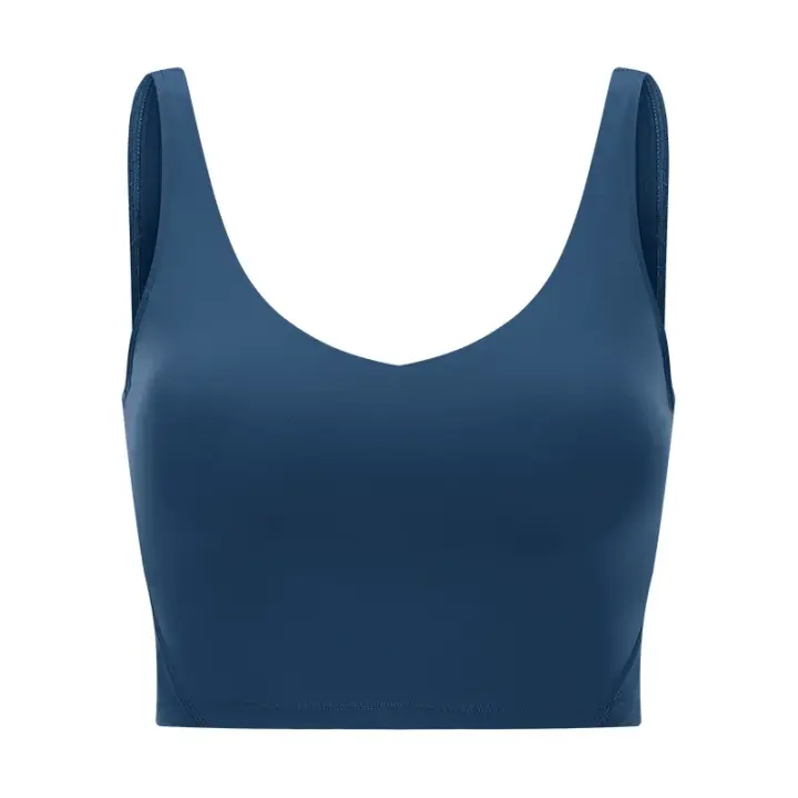 Sujetador Deportivo De Mujer SHINBENE Con Cuello En V Y Manga Larga Padded Short-sleeve Fitness Yoga Clásico Deportivo Top De Entrenamiento - 1