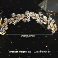 Diadema De Crystals Retro Con Flores Para Novia Accesorio De Cabello Hecho a Mano Adorno Para Fotos De Boda Para Mujeres - details 3