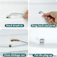 Set De 5 Herramientas De Limpieza Para Agujero De Drenaje De Nevera Cepillo Para Limpieza Del Saliente De Agua Ecológico PP - details 3
