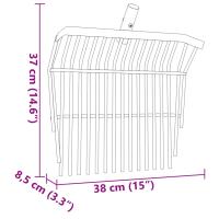 vidaXL Cabezal de horquilla de rastrillo con 14 púas de acero negro - details 7