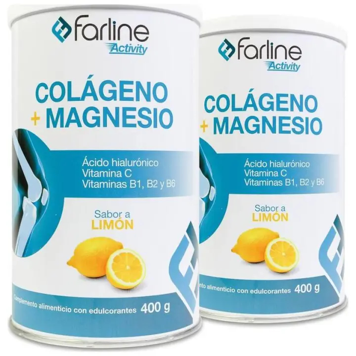 Farline Colágeno + Magnesio + Ac. Hialurónico Sabor Limón 2Uds - 1