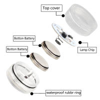 Luz Submersible LED Control Remoto 13 Colores RGB Para Bodas Navidad Valentine's Day Fiesta Lámpara De Té Self-Contained IP68 - details 4