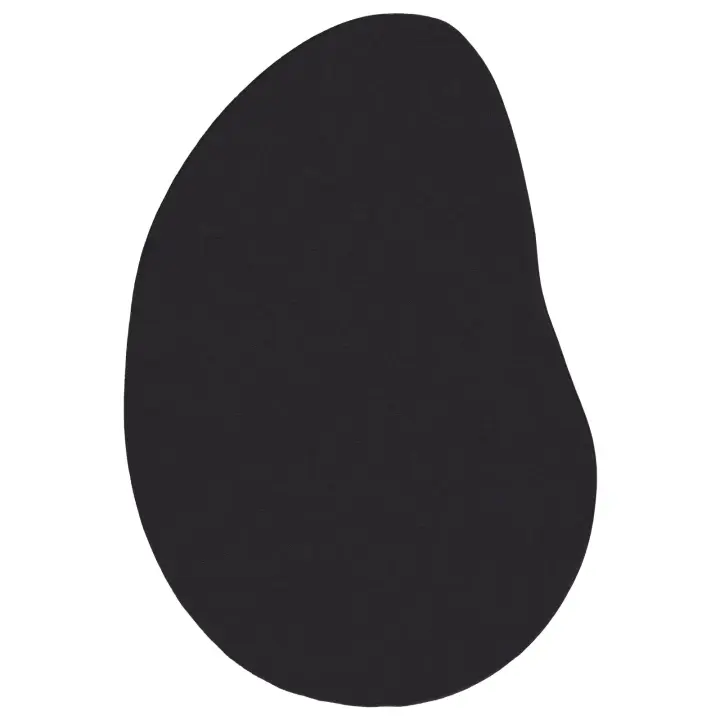 Alfombra de área vidaXL Negra 140x200 cm Poliéster Antideslizante - 1